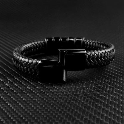 Pulseira Masculina Couro Nomes Personalizados - Grave até 8 nomes